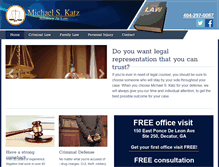 Tablet Screenshot of michaelkatzlaw.net